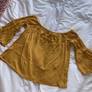 Yellow Off The Shoulder Top